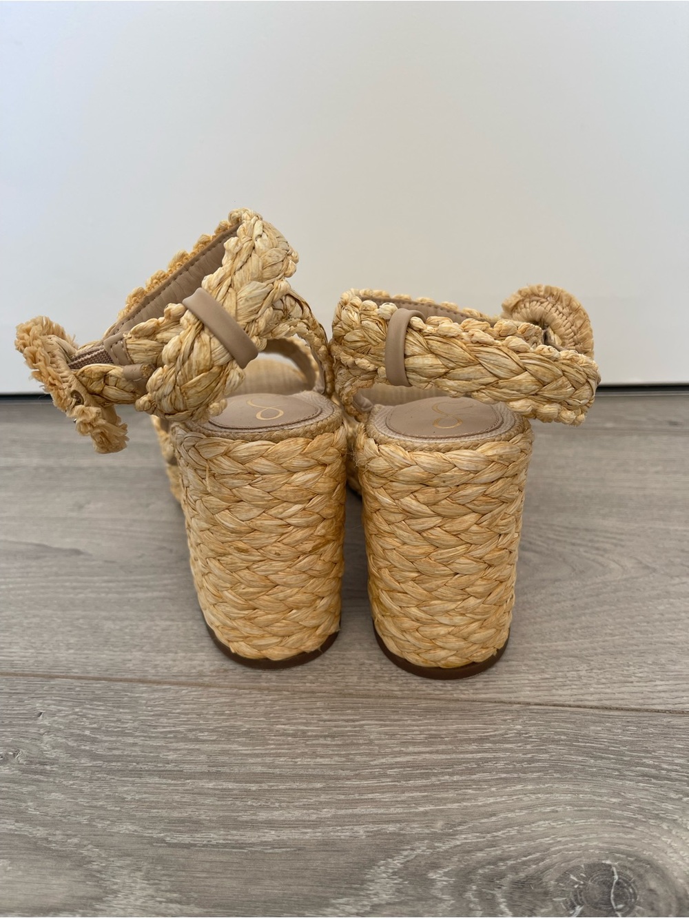 Sam Edelman Raffia Platform Sandals - Picture 4 of 8